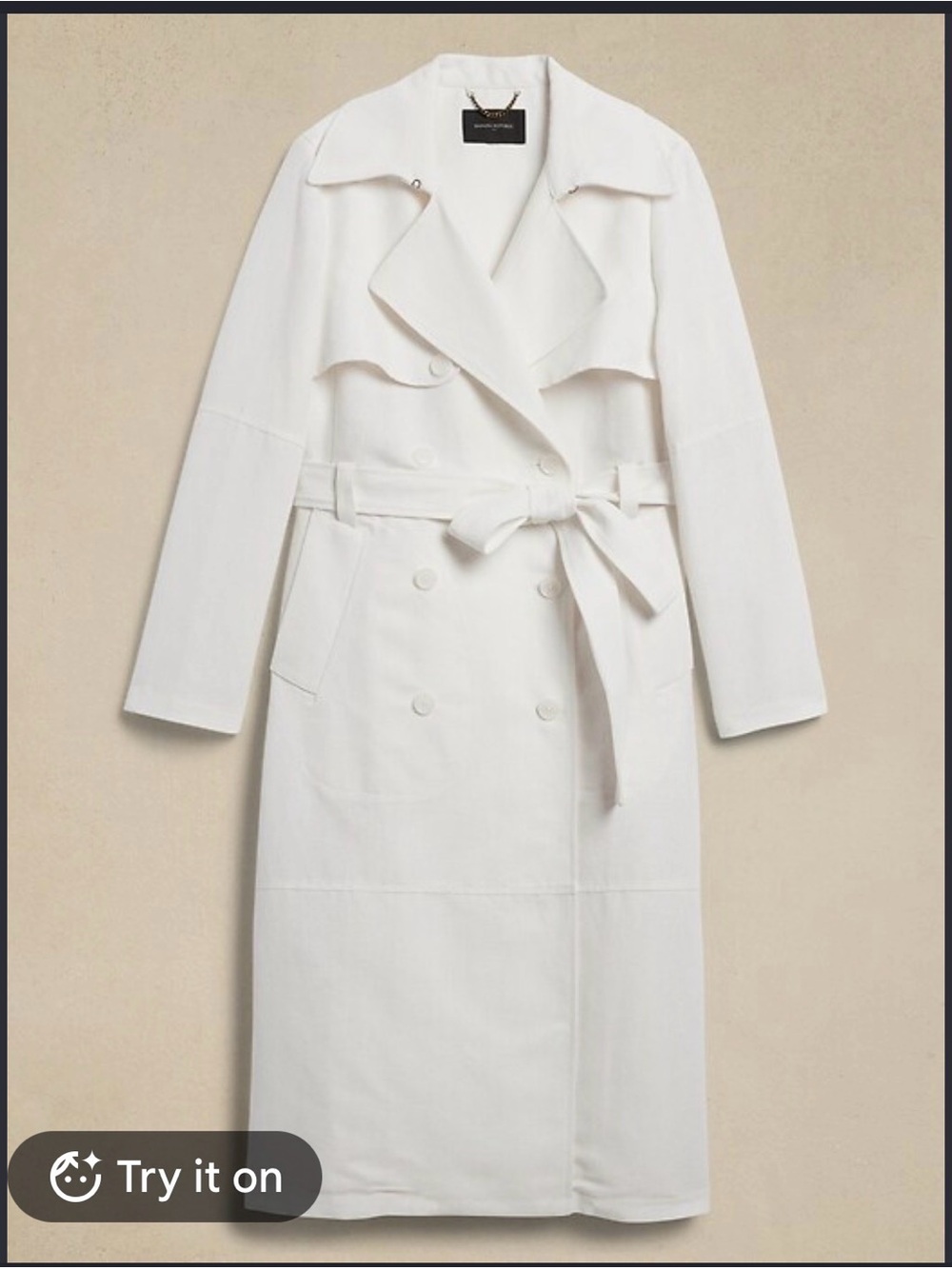 Banana Republic Linen Blend Trench Coat